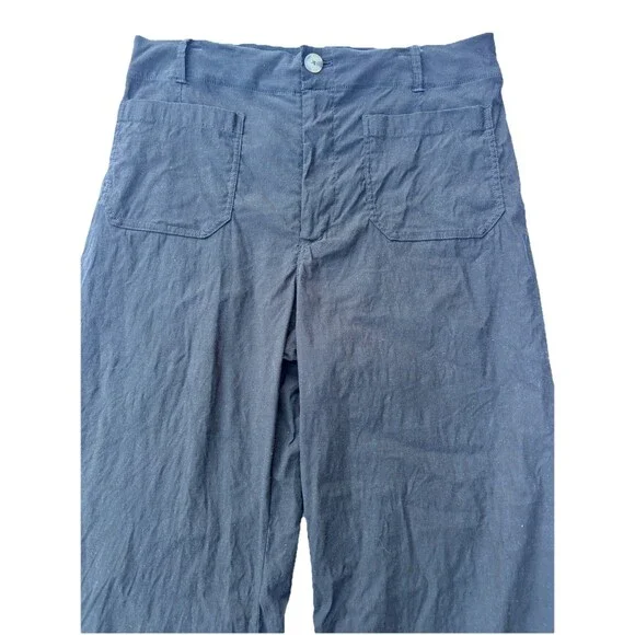 Maeve Pants Womens 34 Black Linen Blend The Colette High Rise Wide Leg Trousers - Picture 7 of 13